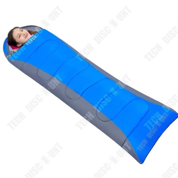 TD® Outdoor camping sovsäck blå grå färg matchande sovsäck självkörande camping sovsäck