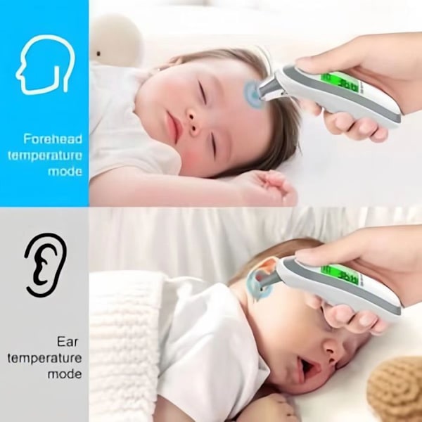 TD® Pann- och örontermometer Infraröd Digital Display Medical Professional Baby Barn Temperaturmätning grön