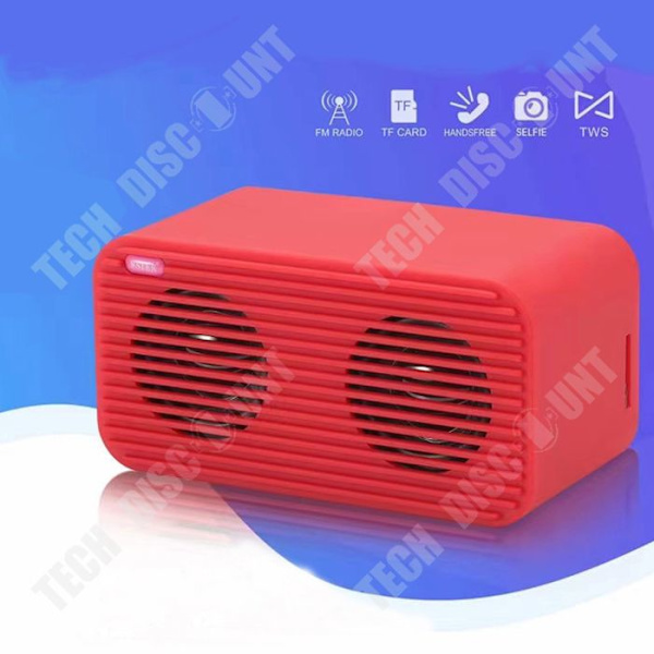 TD® Desktop Bluetooth-ljudhögtalare, dubbla högtalare, Cuboid subwoofer, stöder TF BT FM TWS