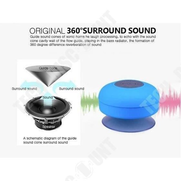 Vattentålig Mini Trådlös Bluetooth Högtalare Dusch Pool Händer Fria Svar Musik / Med Sugkopp