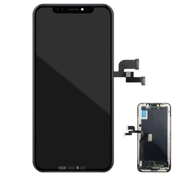 TD®-skärmmontering Passar iPhone X Helskärmstäckning med omslutande kanter Dropbeständig