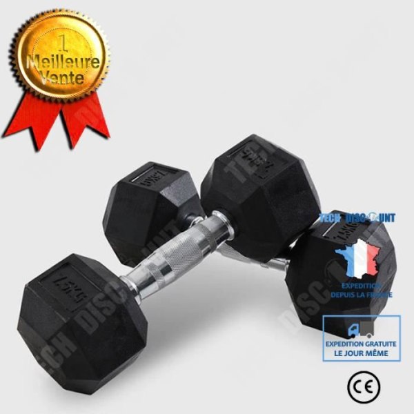 TD® Hexagonalt Håndvægt til Mænd og Kvinder Gym Hjem 5 kg Udstyr til Håndvægt Placering Muskuløs Arm -sort