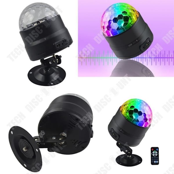 TD® disco scene lampe USB trådløs farvet LED fødselsdag projektor magisk kugle lys computere fjernbetjening stemmestyring