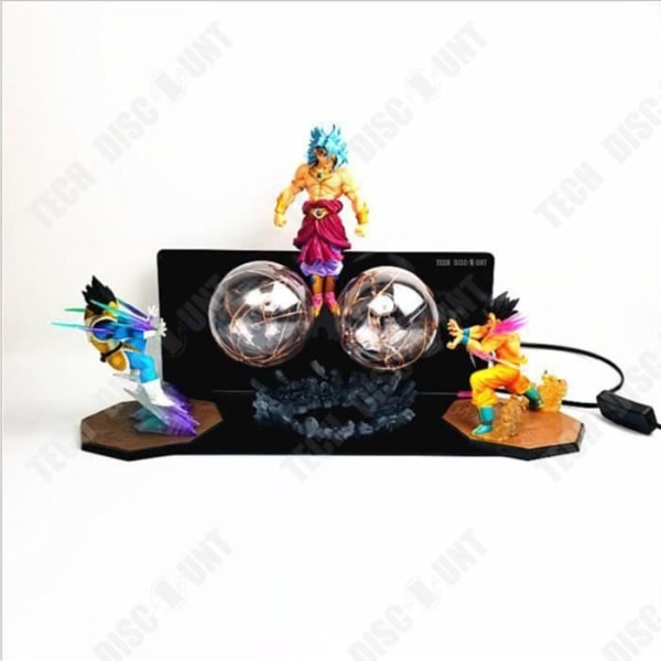 TD® Sängbordslampa Dragon Ball Z Goku Vegeta vs Broly LED-lampa figurer leksaker animerad nattlampa belysning natt sovrum ljus