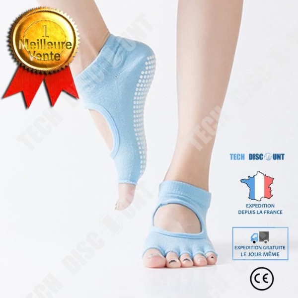 TD® Fitness Accessories - Bodybuilding, Worth 1 Par Women Yoga Socks Anti Slip for Lady Gym Fitness - Typ Blue