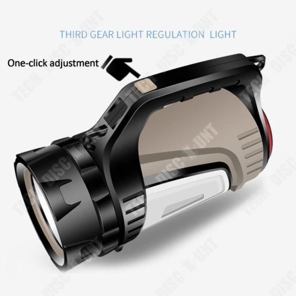 TD® Strong Light Ficklampa Laddning Ultra-Light P70 LED Outdoor High Power Bärbar Strålkastare Lång räckvidd