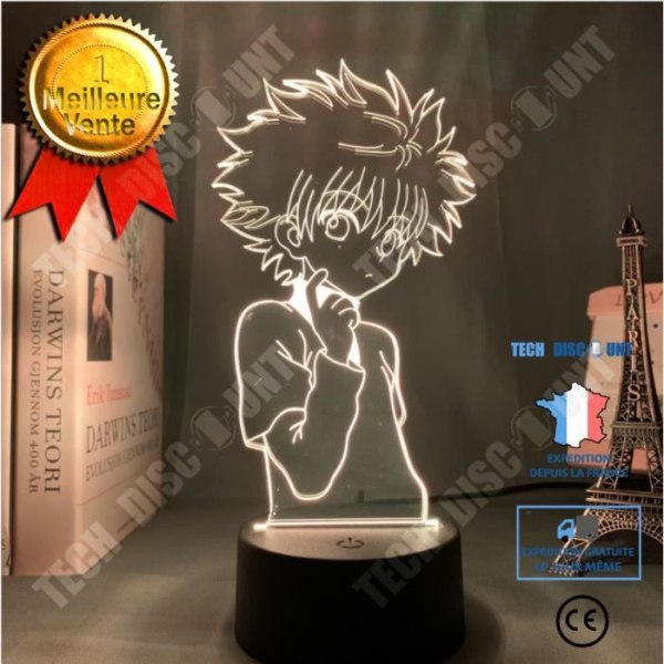 TD® 3D Illusionslamppu Led Yövalo Anime Hunter X Hunter Lapsille Lastenhuoneen Koriste Manga Lahja Hunter X Hunter