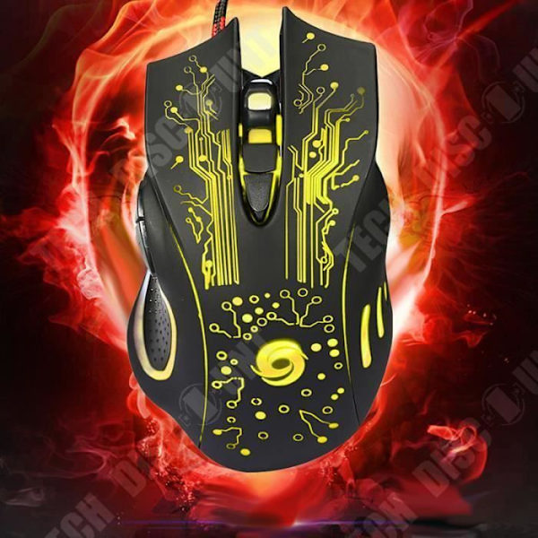 TD® Gaming Mus USB 6 Knapper LED Optisk Professionel Pro Gamer Udstyr Bærbar PC Justerbar og Tilpasselig RGB Lysstyrke