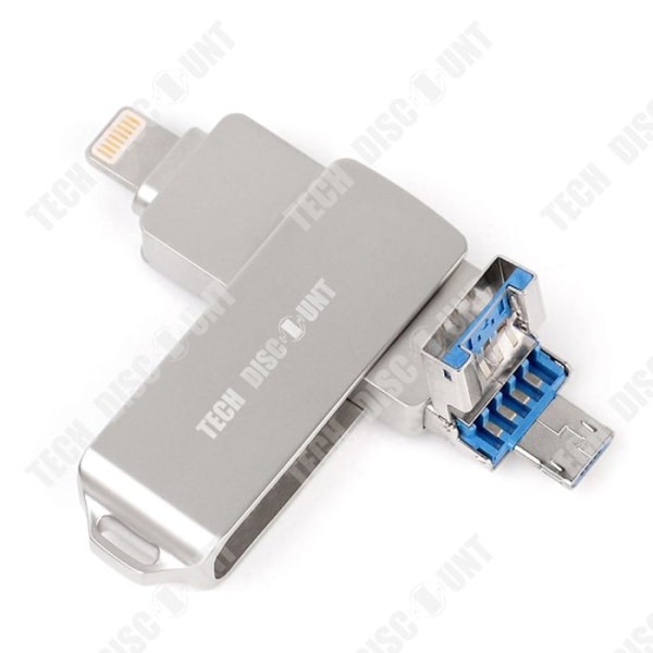 TD® 128 GB Flash Drive Triple Play High Speed 3.0 USB för mobiltelefon Tablet Type-C-gränssnitt Mobiltelefondator