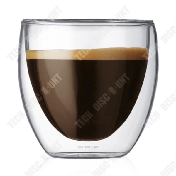 TD® förpackning med 6 espressosprit kaffeglas 450 ml Kapacitet Dubbelvägg termiskt klart glas Servera te kaffekopp c