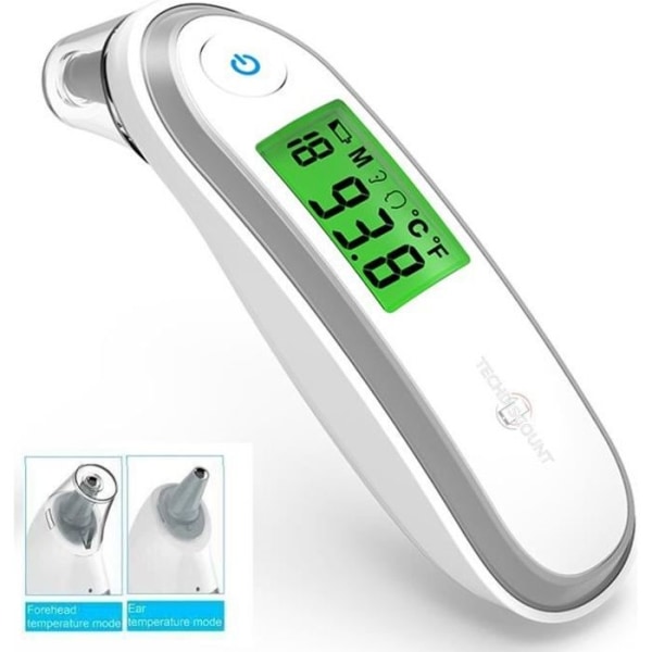 Elektronisk infraröd örontermometer för vuxna, trikolor säker och exakt temperaturmätning.