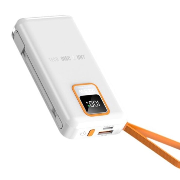 TD® Power Bank 22,5W 10000mah ultratunn löstagbar PD mobil strömförsörjning med två trådar