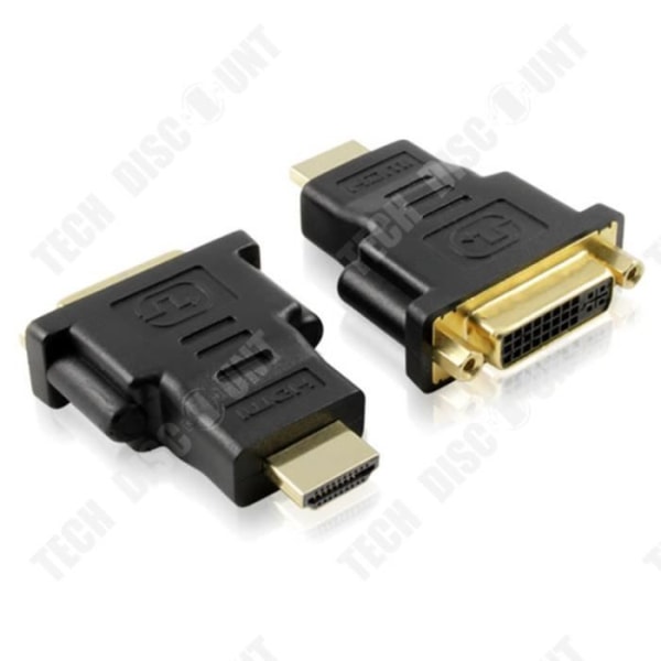 TD® DVI till HDMI hona-hane-adapter DVI till HDMI-omvandlare Dubbelriktad adapterport 1080P HD-kabel