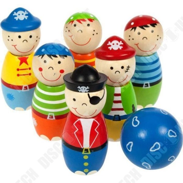 TD® Bowling Set för barn Spel Pirate Fun Mini Pirate Bowling Pin Tillbehör
