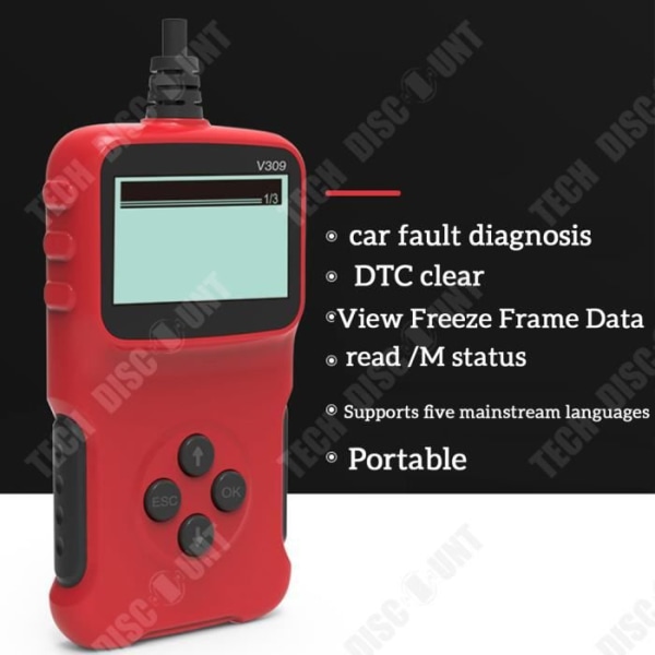 TD® Car Fault Detector Diagnostic Tool Read Code Card är lätt att bära och lätt att plugga och spela.