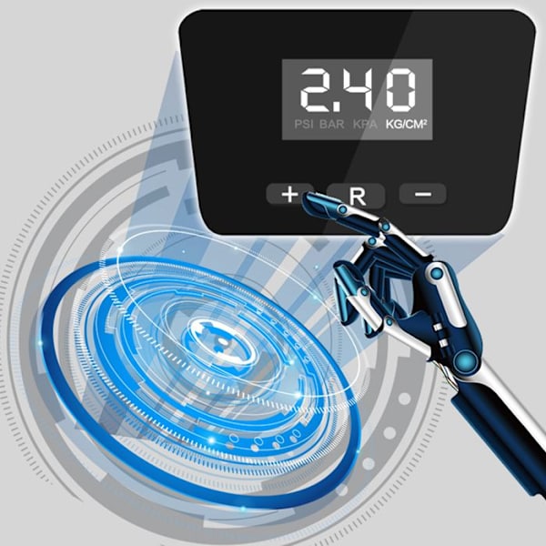 Autojen INN® -ilmapumppu Tarkkailee rengaspaineita Metallipuristin Sopii autoon, moottoripyörään ja palloon