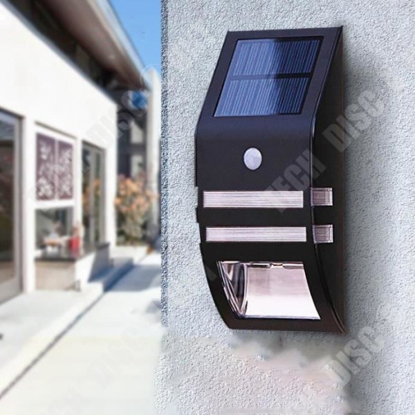 TD® [LED Solar Wall Lamp] 2-pack utomhussolarbelysning Automatiska rörelsedetektorer Drivs av Sola Energy