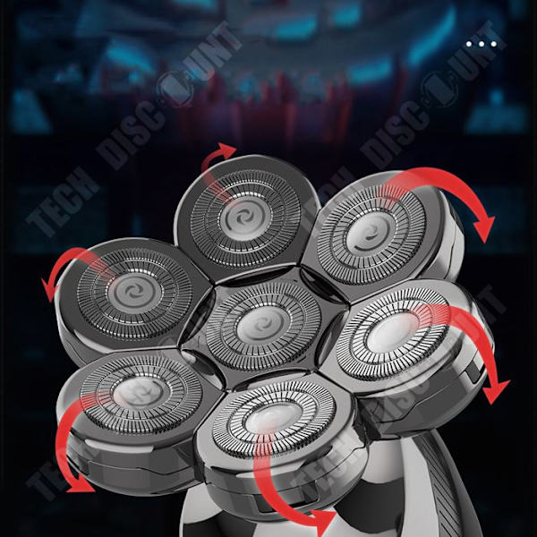TD® Vandtæt elektrisk barbermaskine 7 hoveder multifunktionel elektrisk 5 i 1 hårklipper barbermaskine hoved barbermaskine