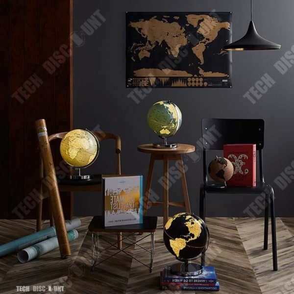 TD® Dekorativ målning av världskartan Skrapkarta Heminredning Kopparpapper 82,5cm*59,5cm Storformat Resor