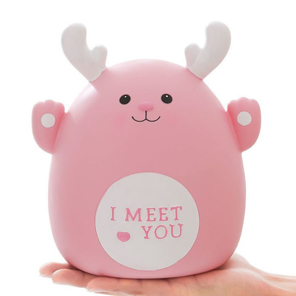 Säästöpossu - TD® - Söpö Poro - 16x17 cm - Kestävä Vinyyli - Unisex