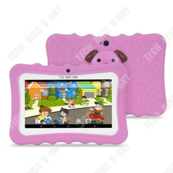 TD® Kids Tablet PC 7-tums 1024*600 Touch Sensitive Spela musik och video med främre och bakre kameror