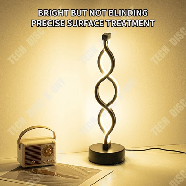 TD Sort LED Tabellampe USB Genopladelig Trådløs Nattlampe Touch Control Tabellampe til Ambiance