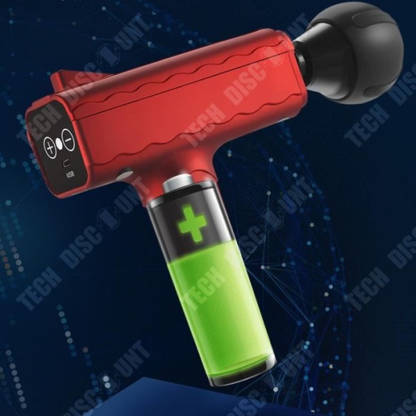 TD® Mini Massagepistol Fascia Lomme Massageløsning Muskulær Afslapningspistol Rød Fascia Pistol Mai