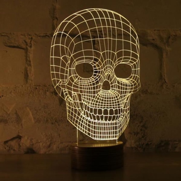 3D Skull Bulbing Lampa