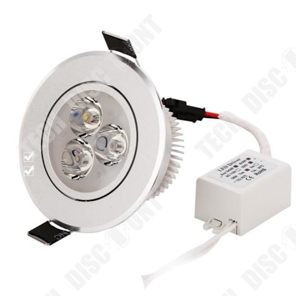 TD® 10x LEDVero LED Spot indbygget 7W rund form kold hvid.
