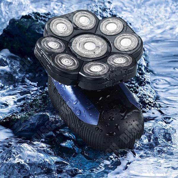 TD® Kosteudenkestävä 9D monitoiminen sähköinen partakone, uusi monitoimiset partaterät, hiustenhoitomekanismi.