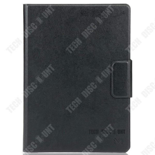TD® Universal Leather Folio-fodral med franskt Bluetooth-tangentbord för 9-11" surfplatta kompatibelt iOS Windows Android Black Cover