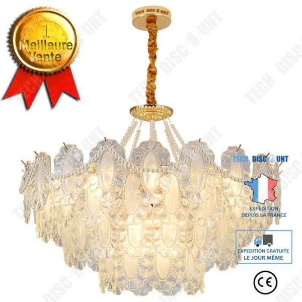 TD® Luksuriøs krystal lys fransk lys enkel soveværelseslampe moderne glas stue lampe 50cm