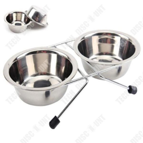 TD® 2 skåle anti-glutton hund skridsikre metal støtte langsom føde rustfrit stål hævet maddispenser anim