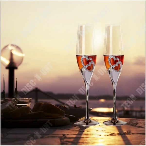TD® 1 grupp (2) Champagne Coupe, Rödvinsglas, Bröllopspresent (1 Champagne Flutes)