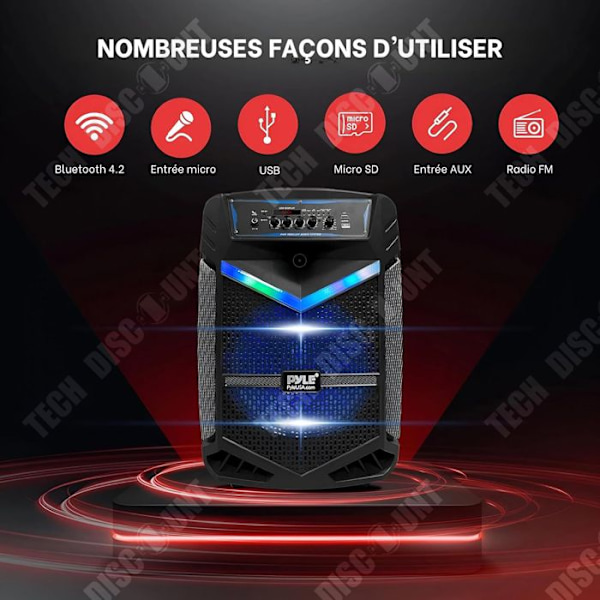 TD Kraftfull Bluetooth-högtalare 400 Watt Portable Amplified Speaker 8 tums bashögtalare 1 tums diskanthögtalare