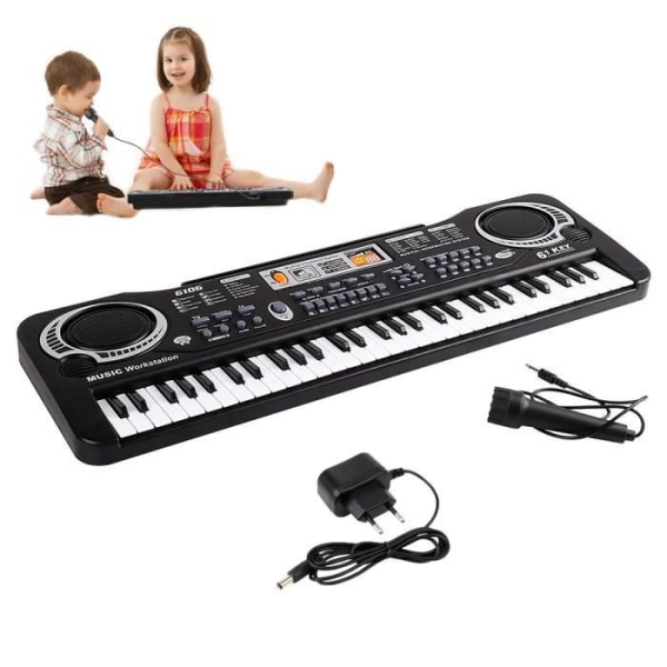 Barnleksak Elektroniskt pianotangentbord 61 tangenter med mikrofon