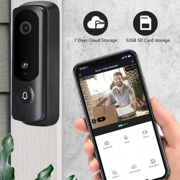 Trådlös WIFI lågeffekt video dörrklocka fjärrövervakning smart video intercom övervakning video dörrtelefon video dörrklocka