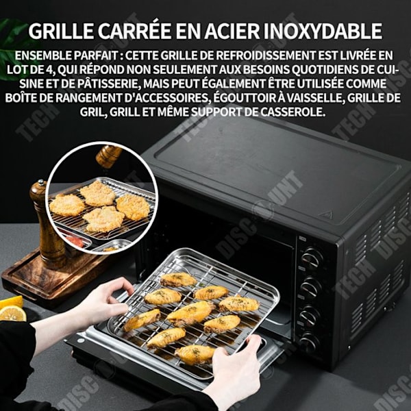 TD 4 kpl Viilennysruudukko 38x38cm Neliömäinen Ulkogrilli Grillit Grillausruudukot Grillit neliömäinen