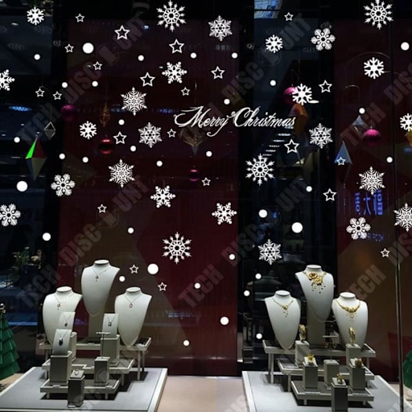 TD® Snowflake Stickers för julfester Vinteranvändning Enkel Effektiv dekoration utomhus inomhus nyårsafton