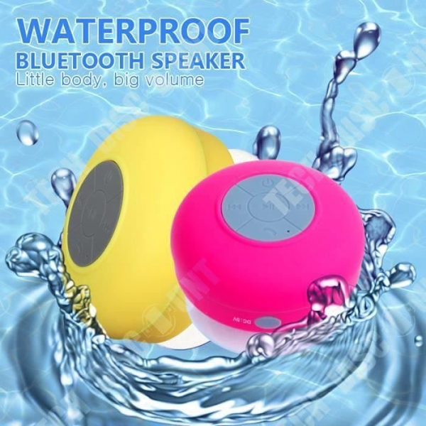 Vattentålig Mini Trådlös Bluetooth Högtalare Dusch Pool Händer Fria Svar Musik / Med Sugkopp