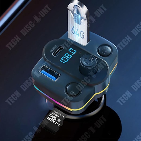 TD® FM-sendere bluetooth bil mp3-afspiller bluetooth handsfree opkald bluetooth uden tab af audio kvalitet bil mp3