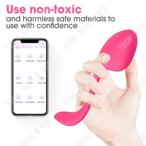 TD® Kvinnlig lycka vibrator vuxen multi-frekvens vibrerande kvinnlig massagestav intelligent trådlös vibrerande rosa ägg