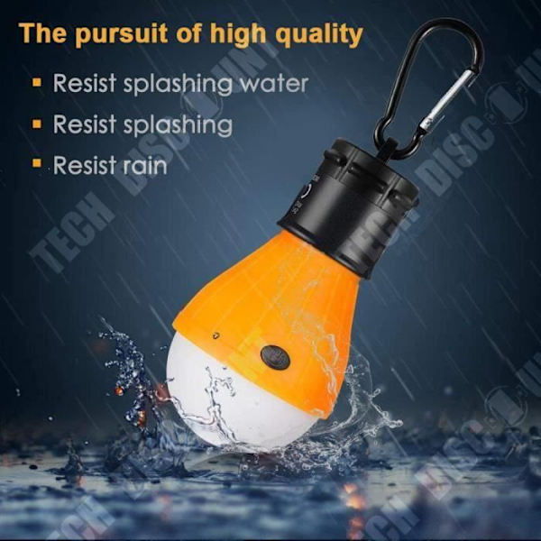 TD® Kit belysning 4 lamper møbel/ LED-pære til ophæng/ Camping telt bærbar fiskelampe lanterne gul grøn blå rød