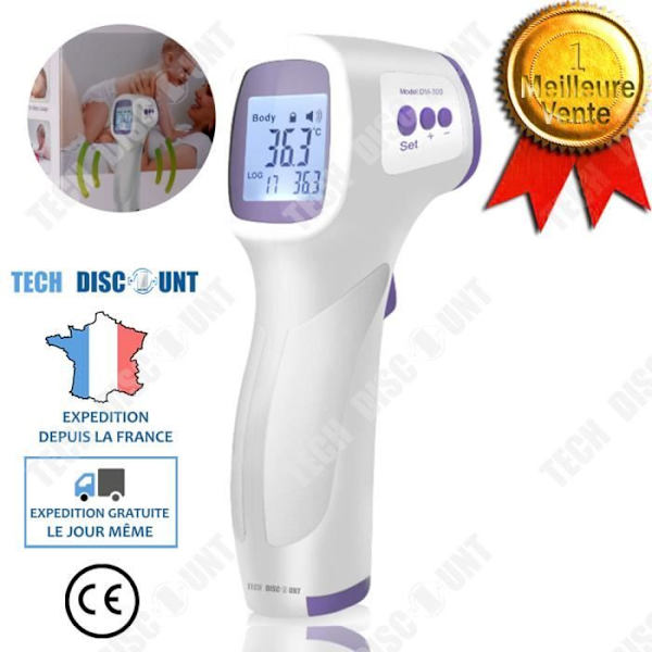 TD® Elektronisk termometer til baby, øretemperatur, infrarød, pande, feber, hvid sygdom, enkel, pålidelig, hurtig, lille, praktisk