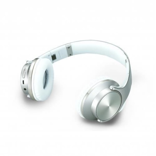 Helvei Headphone BT Premium Speaker 2 i 1 2-i-1 Bluetooth-hörlurar och högtalare - Silver-Vit Silver/Vit