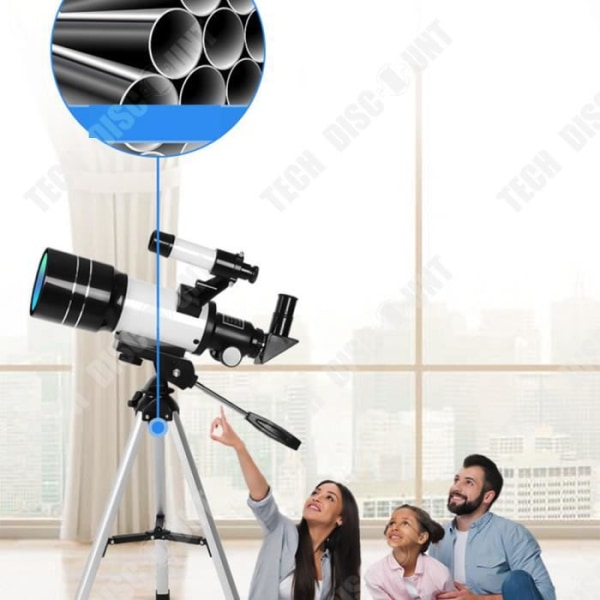 30070 högupplöst högpresterande astronomisk teleskop silver standardutgåva present för barn dubbelanvändning himmel och