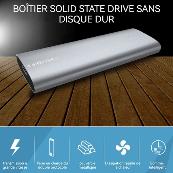 TD® m2 NGFF NVme metall mobil hårddiskhölje Solid State hårddiskhölje Dual Protocol S ATA USB Extern