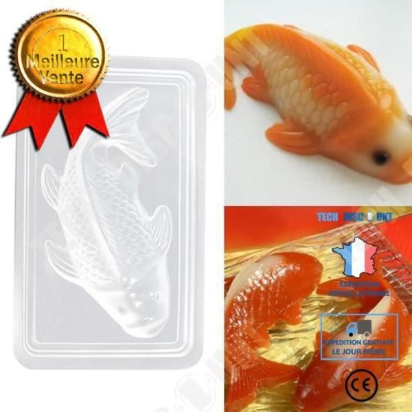 TD® 3D Koi Fisk Form - Håndlavet Geléform Sugarcraft Bageværktøj Ris Kage Modstandsdygtig