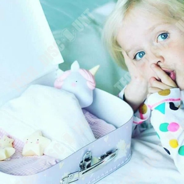 TD® Unicorn nat lampe LED hvid lys sød unicorn børneværelse indretning natlampe til baby