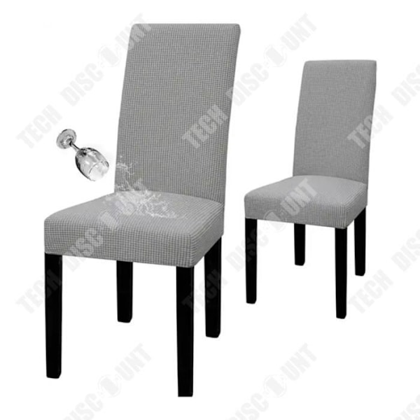 TD® 4 stk Restaurantstole Betræk Housse de chaise farve ren Grå Housse de chaise siamesisk Hotel Husholdning